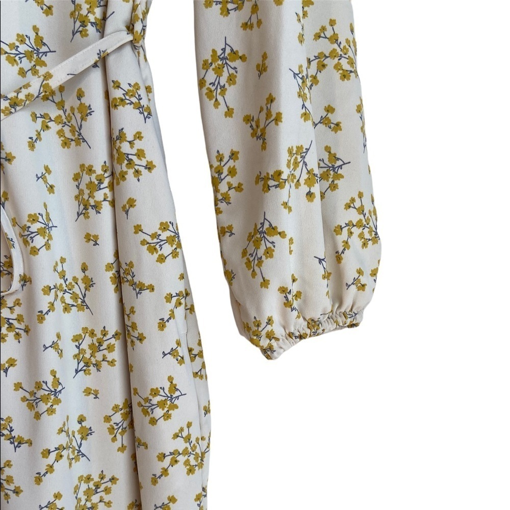 Floral Print Maxi Dress - Cream and Gold - Picture 3 of 6